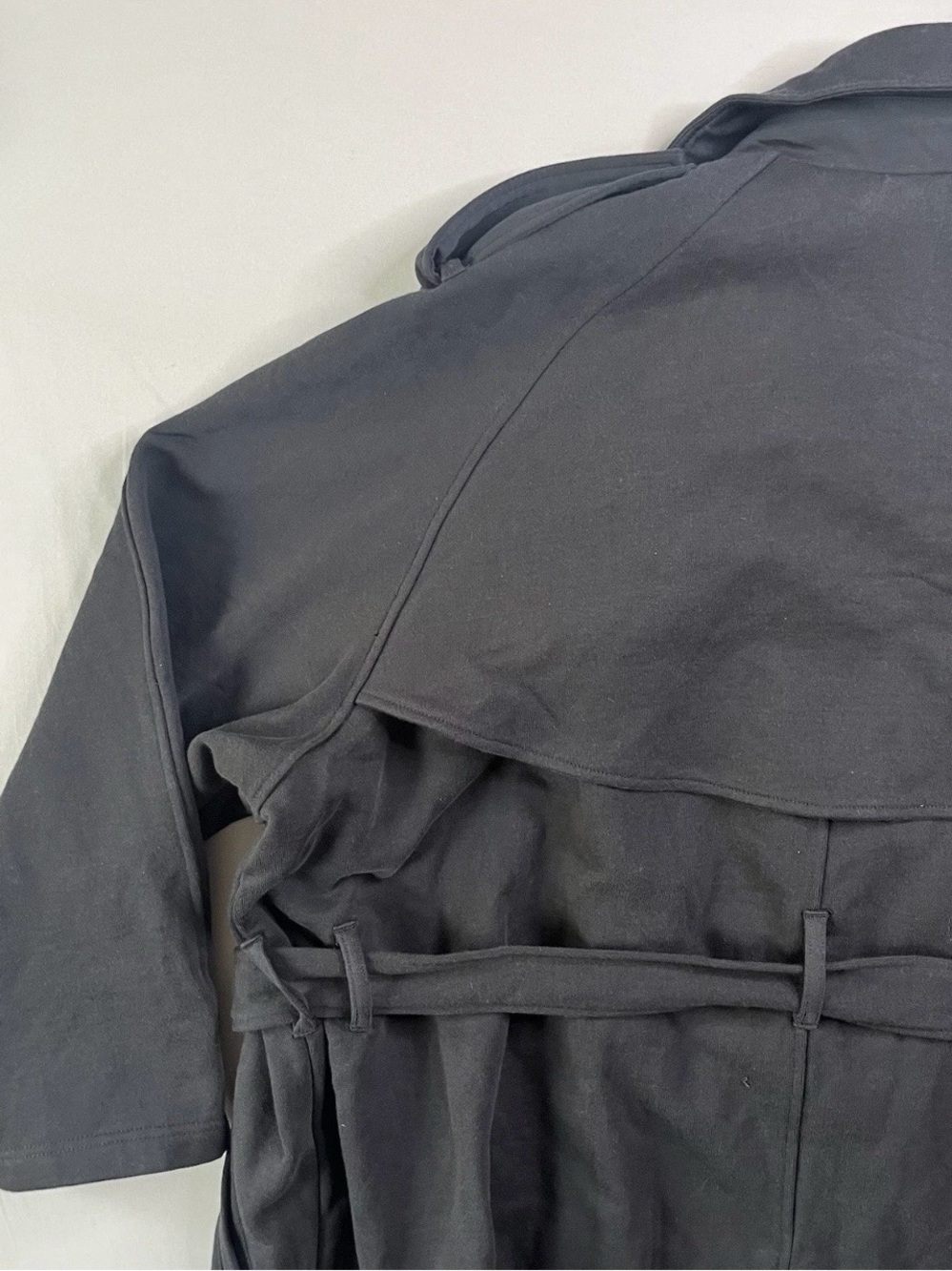 🔥SOLD🔥SKIMS Onyx Boyfriend Fleece Trench Coat Size Large NWT - Picture 13 of 16